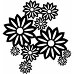 Schablone Blumen-wild 30x30cm