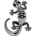 Schablone Gecko A4